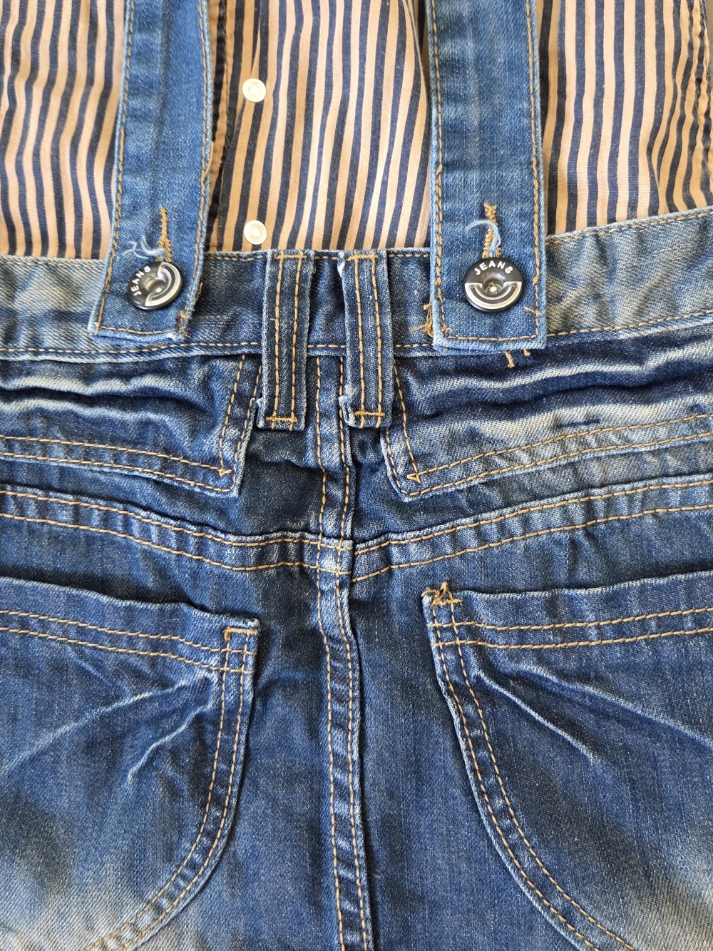 🌟Denim Overall Skirt Dress - Blue - Picture 3 of 8